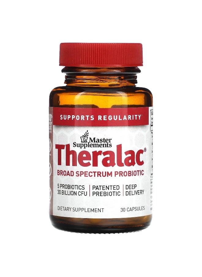 Master Supplements Master Supplements, Theralac, Broad Spectrum Probiotic, 30 Billion CFU, 30 Capsules  - Image 1