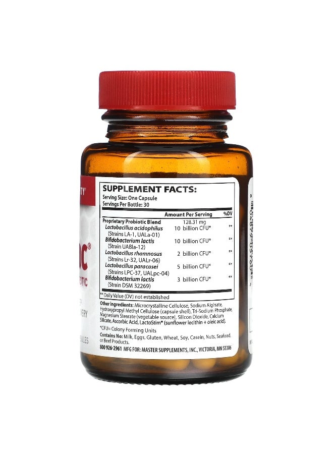 Master Supplements Master Supplements, Theralac, Broad Spectrum Probiotic, 30 Billion CFU, 30 Capsules  - Image 2