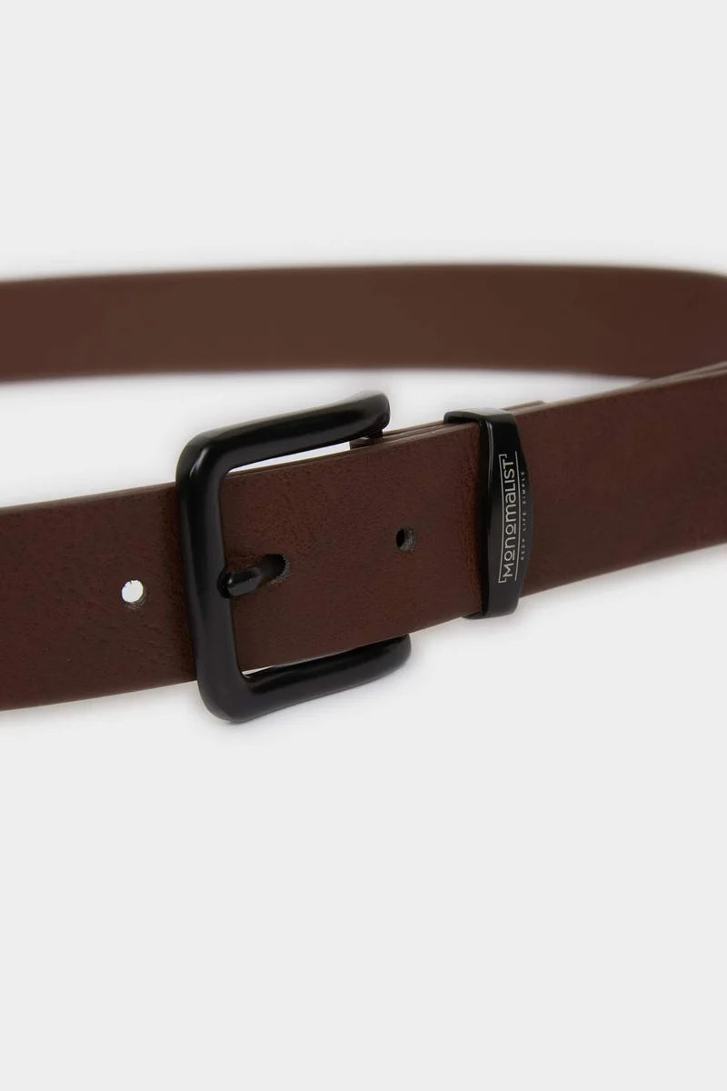 DeFacto Man Rectangle Clasp Faux Leather