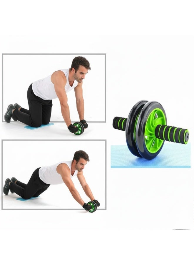 Ab Wheel Roller – Core Strength Training Exercise Wheel for Abs, Arms, Shoulders & Back, Anti-Slip Handles, Durable Double-Wheel Design for Home Gym & Fitness Workouts - Image 2