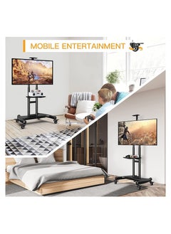 Generic Premium Heights adjustment Tv stand Up To 1220mm 2130mm TV stand with wheels for 32 to 70 inch LED,LCD Led Flat& curved Tvs,Height Aadjustable tv cart  - Image 4