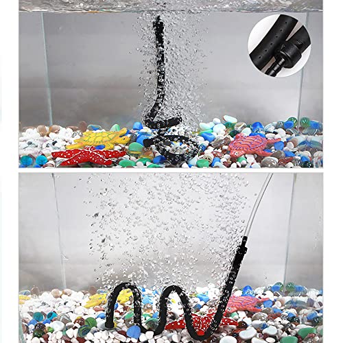 SQXBK Bendable Bubble Wall 120cm/47inch Black Aquarium Air Curtain Bubble Air Diffuser Flexible Air Bubble Rubber Tube for Aquarium Fish Tank - Image 4