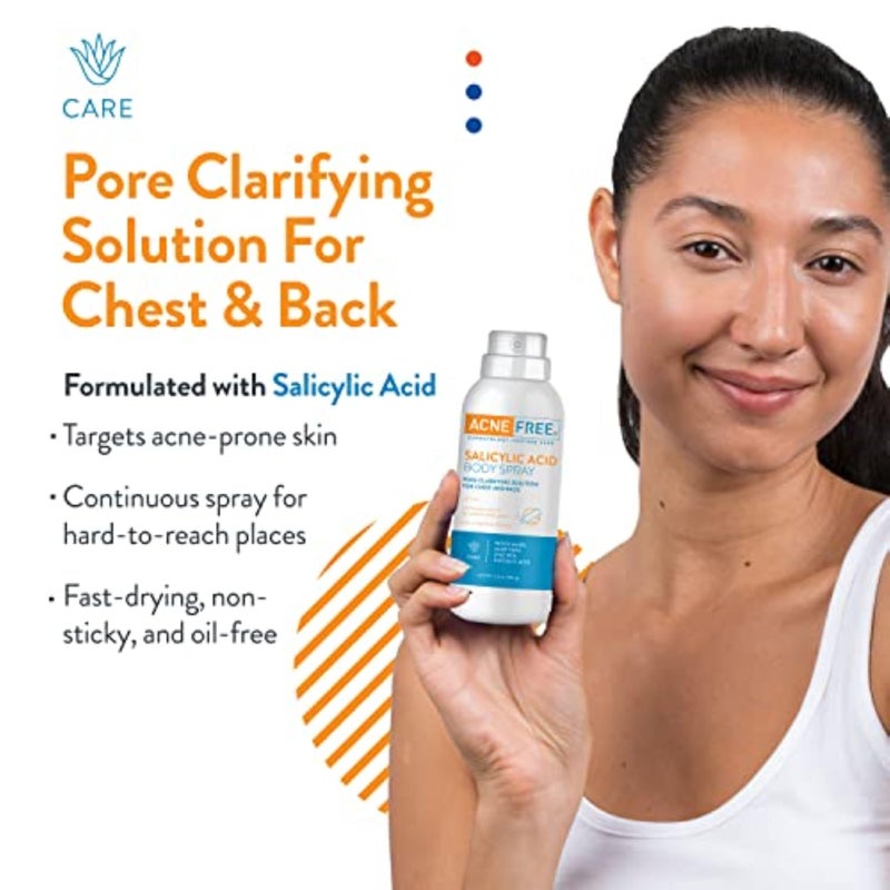 AcneFree Salicylic Acid Body Spray, Pore Clarifying Solution for chest and back, 5 Ounce - Image 5