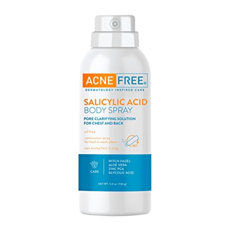 AcneFree Salicylic Acid Body Spray, Pore Clarifying Solution for chest and back, 5 Ounce - Image 1