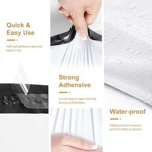 Metronic Poly Mailers 24x24 100PC White, Extra Large Shipping Bags Mailing Envelopes with Strong Adhesive, 2.5Mil Thick Mailers Poly Bags for Shipping, Mailing Bag Packaging Bag for Small Business - Image 3