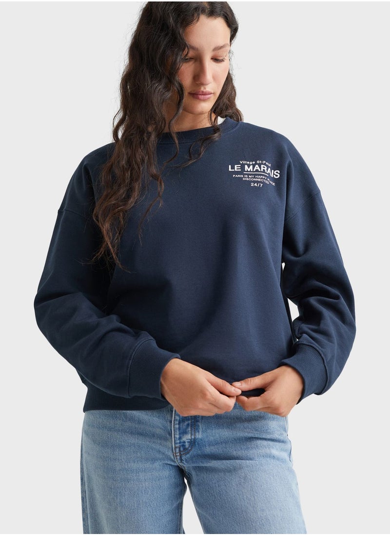 MANGO - Youth Text Sweatshirt - Image 1