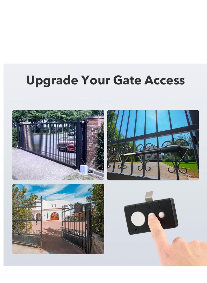 KASTWAVE - WCR1 Gate Opener Remote Control, 433.92 MHz Gate Clicker with 100' Range Visor Clip, 3 in 1 Programmable Universal Gate Remote Wireless Key for Automatic Swing & Sliding Gate Opener Garage Opener - Image 1
