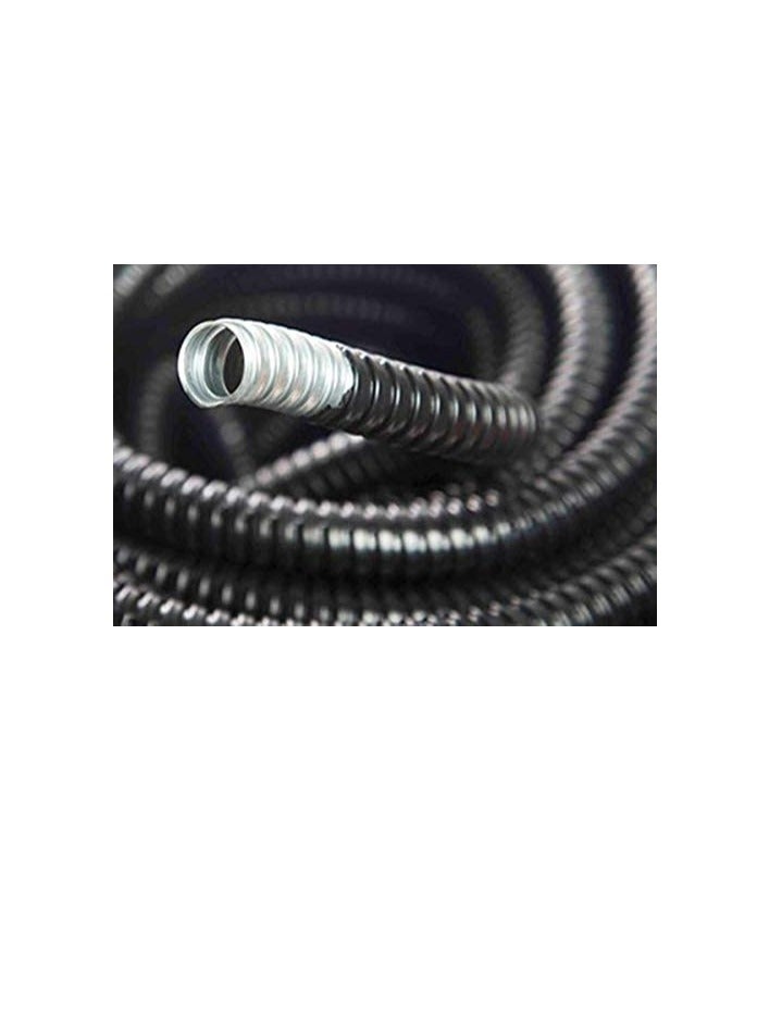 PVC Coated Galvanized Steel Flexible Conduit Black for Protection of Cable and Wire in Tunnels, Hospitals, High-rise Office Blocks and Public Buildings, Underground Etc. (20mm x 20 Meter) - Image 3