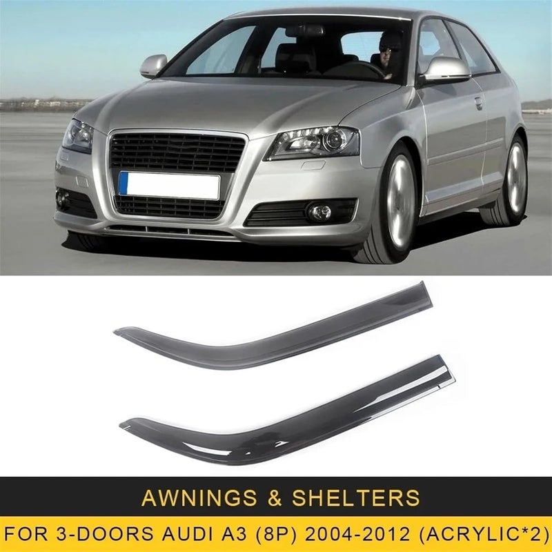 DEMULAX Auto Side Window Wind Deflectors for A3 8P 8V - Image 3