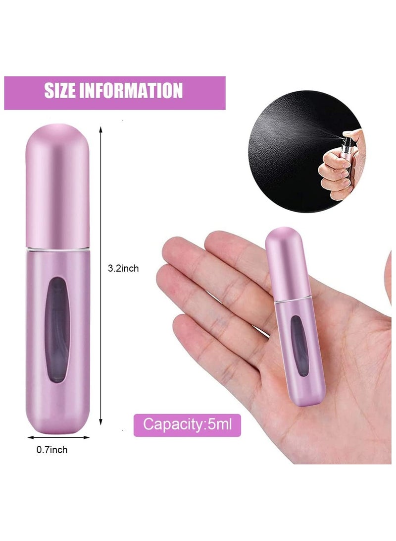 زجاجة بخاخ عطر صغيرة محمولة قابلة لاعادة التعبئة سعة 6 مل - 3 قطع ألوان متنوعة - Image 2