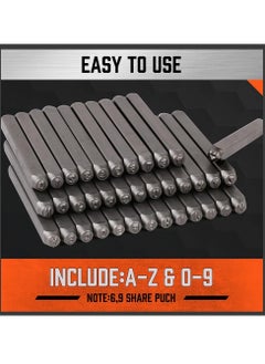 Bukela 37-Piece Number and Letter Stamp Set 1/8 (3mm) (A-Z & 0-9 + Love) Punch Perfect for Imprinting Metal Stamping kit, Plastic, Wood, Leather.  - Image 5