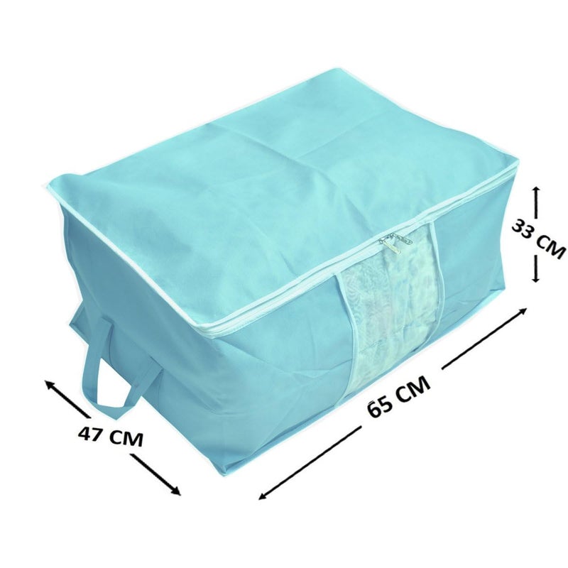 Kuber Industries 4 Piece Non Woven Under Bed Storage Organiser Set Grey Underbed005 - Image 3