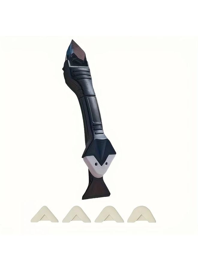 5 In 1 Multi Purpose Grout Tool Dark Black For Tile Seams Caulking Home DIY - Image 1