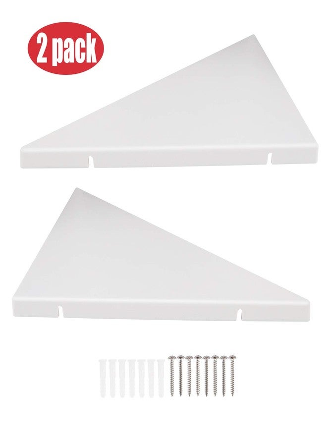 evron Corner Mounting Shelf,Easy to Install Wall Corner Shelf,Frosting Pattern Right-Angled,Set of 2 - Image 2