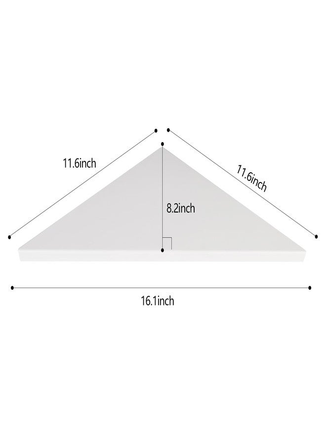evron Corner Mounting Shelf,Easy to Install Wall Corner Shelf,Frosting Pattern Right-Angled,Set of 2 - Image 5