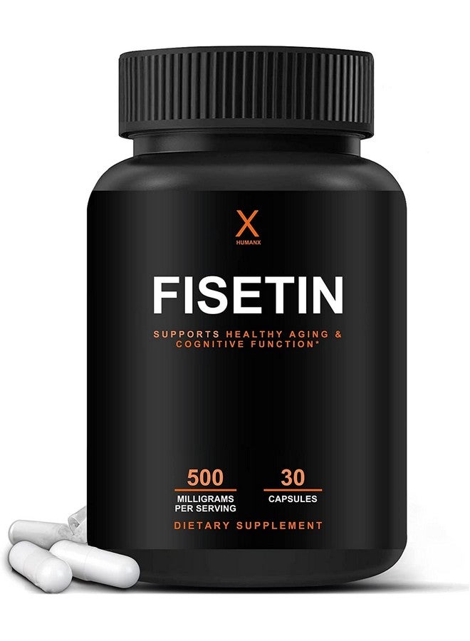 HUMANX Fisetin 500Mg 98% Pure Fisetin Supplement Usa Third Party Tested (Similar To Apigenin Luteolin Quercetin) Senolytic Activator Natural Polypheonols Nongmo Fisetin Capsules - Image 1