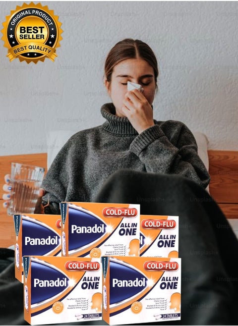 5 Pieces Panadol Cold & Flu All In One 24 Tablets