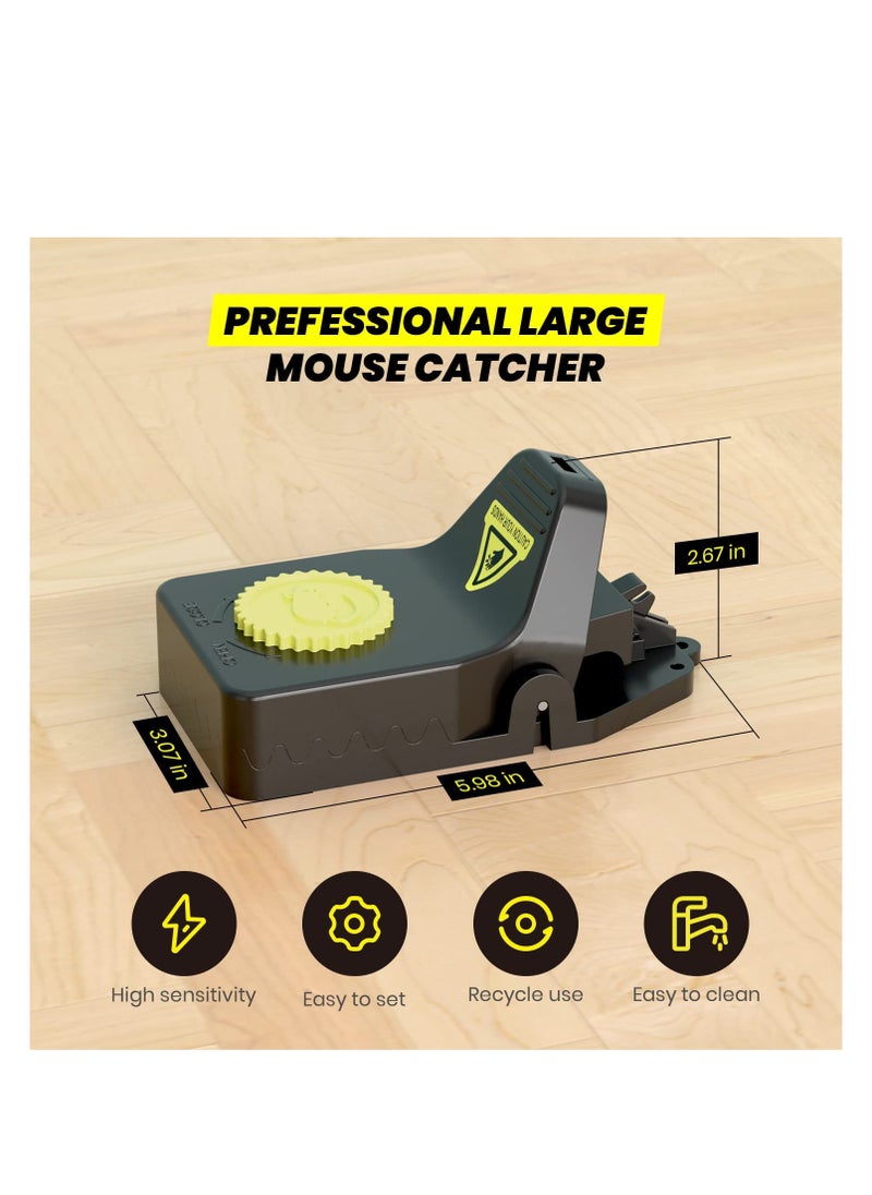 SYOSI - Mouse Traps, 6 Pack Reusable and Humane Rat Traps, Rat Traps Outdoors Mouse Trap Indoor That Work Pest Control, Mice Traps Easy to Use Safe for Family, Easy to Bait No Touch Set-up - Image 1