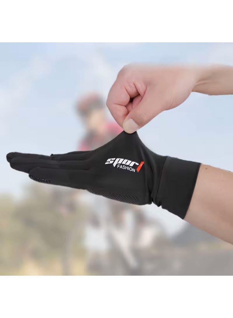 Generic Ice silk anti-slip gloves Breathable outdoor sports driving cycling bicycles UV protection, sun protection, fishing gloves  - Image 4