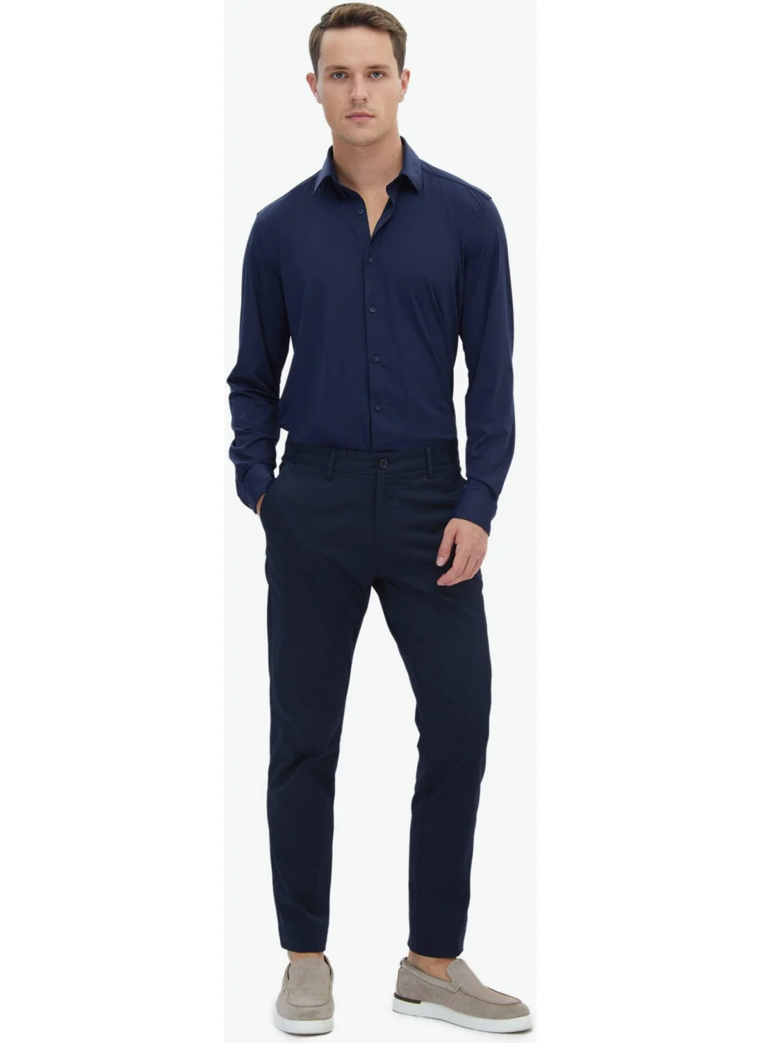 كيب Navy Blue Regular Fit Casual Shirt