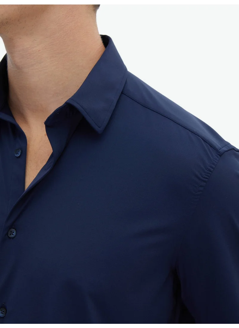 كيب Navy Blue Regular Fit Casual Shirt