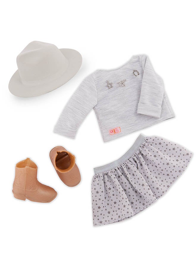 Our Generation Fashionable 18-inch Girl Doll with Pleated Skirt & Hat, Gifting Toys, Age 6+ years, Character-Abigale - Image 4