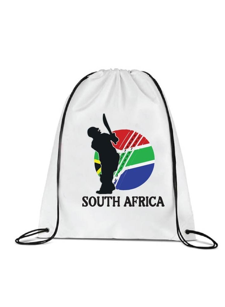 South Africa Sports Fans Combo Pack - Pack of 3 - Drawstring Bag, Hand Flag and Cap - South Africa Sports Enthusiasts Combo Pack - Ideal for Sports Matches and Events - Image 3