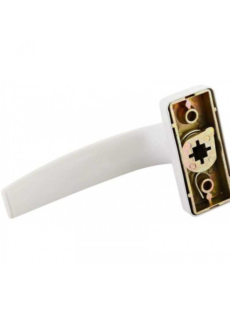 White Door Handles 2 Piece Aluminum Alloy Door Handle Solid Aluminum Handle White Aluminum Door Handle Fits Common Doors And Balcony Doors