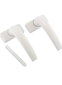 Sharpdo White Door Handles 2 Piece Aluminum Alloy Door Handle Solid Aluminum Handle White Aluminum Door Handle Fits Common Doors And Balcony Doors  - Image 1