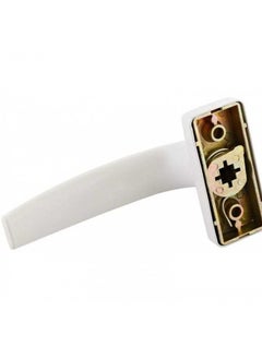 Sharpdo White Door Handles 2 Piece Aluminum Alloy Door Handle Solid Aluminum Handle White Aluminum Door Handle Fits Common Doors And Balcony Doors  - Image 4