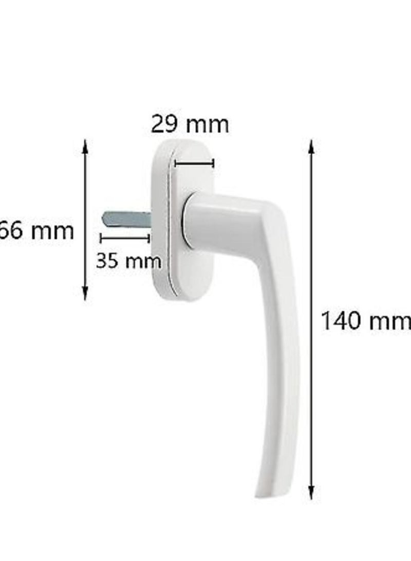 White Door Handles 2 Piece Aluminum Alloy Door Handle Solid Aluminum Handle White Aluminum Door Handle Fits Common Doors And Balcony Doors