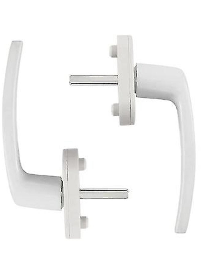 White Door Handles 2 Piece Aluminum Alloy Door Handle Solid Aluminum Handle White Aluminum Door Handle Fits Common Doors And Balcony Doors