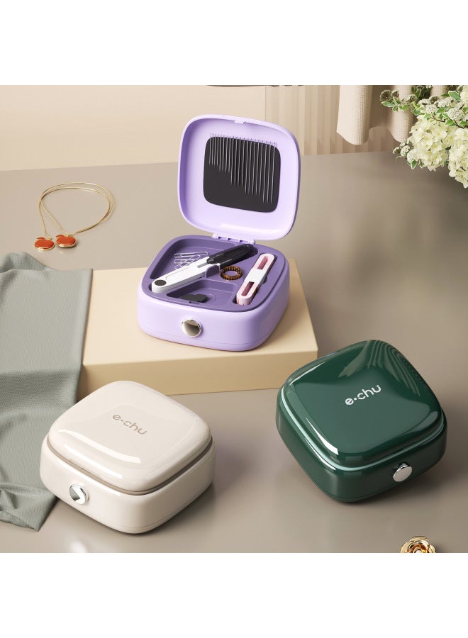 Square Magnetic Sewing Box Portable Household Sewing Tool Box Dormitory Hand Sewing Sewing Bag 40 Pieces Suit-Color:Square And Round Magnetic Sewing Box [cream White] - Image 1