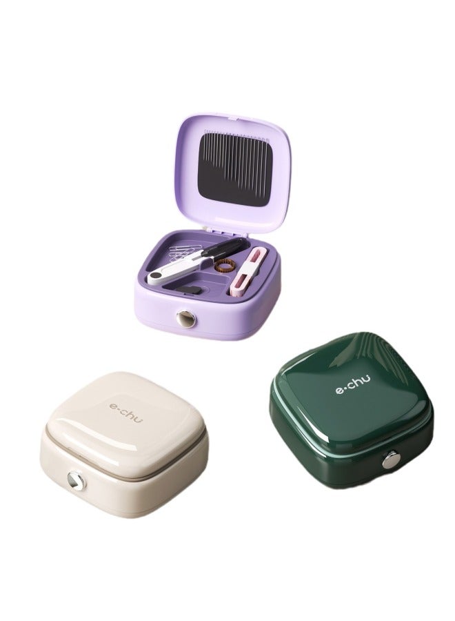 Square Magnetic Sewing Box Portable Household Sewing Tool Box Dormitory Hand Sewing Sewing Bag 40 Pieces Suit-Color:Square And Round Magnetic Sewing Box [cream White] - Image 5