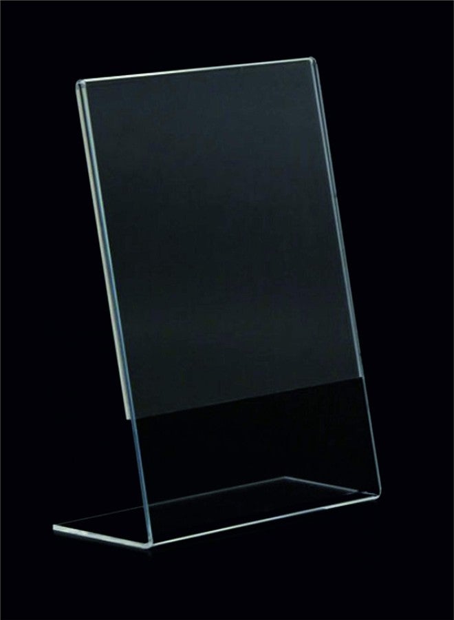 Clear Design Acrylic Display Stand - Acrylic Sign Display Portrait - A6 6x4 inch Clear 3MM Pack of 4 Pieces - Image 1