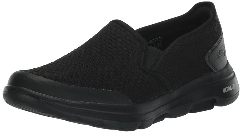 Skechers Men's Gowalk 5 - Elastic Stretch Athletic Slip-on Casual Loafer Walking Shoe, Black, 10 - Image 1