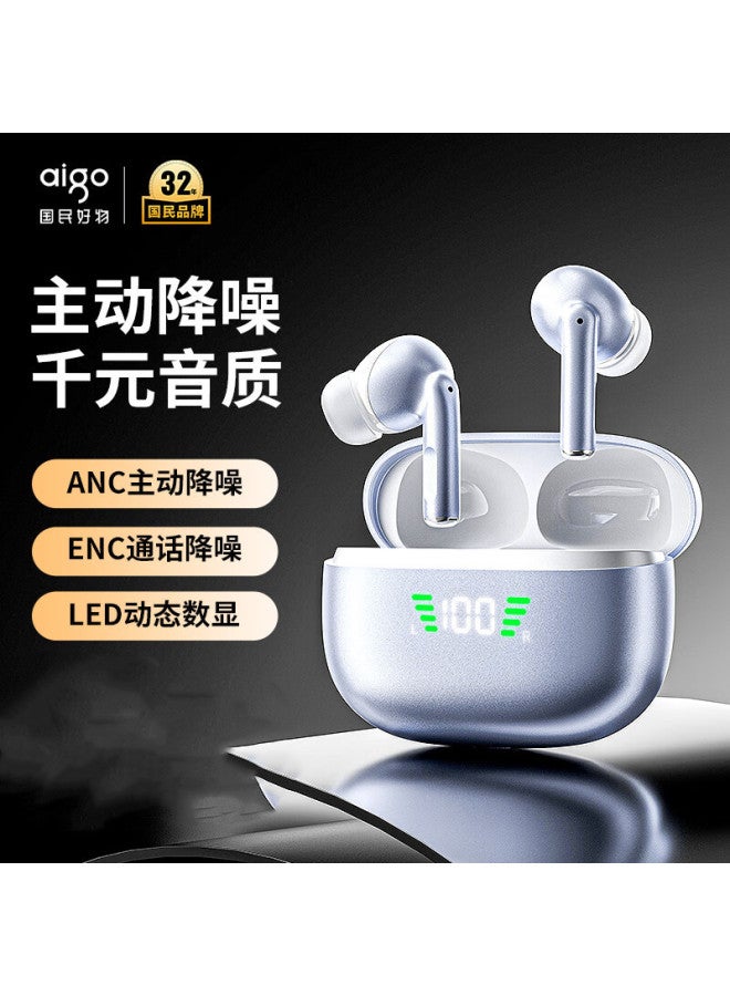 aigo سماعات أذن رياضية بلوتوث لاسلكية TWS داخل الأذن مع إلغاء الضوضاء النشط وعمر بطارية طويل - Image 2