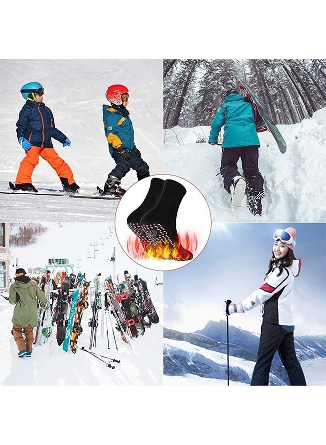 SOUTH MOON 1 Pair Self Heating Socks, Magnetic Socks, Heated Socks, Comfortable Breathable Magnetic Massage Socks for Men and Women Outdoor, Winter Cold Feet Camping Hiking Riding Motorcycle Warm Socks (Black) - Image 4