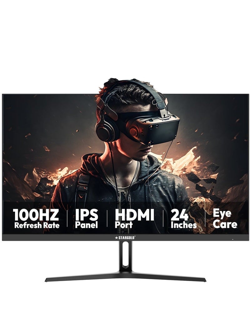 STARGOLD 24 Inch Full HD IPS Gaming Monitor 100Hz Frameless PC Monitor with HDMI, Eye Care and Anti Flicker Display - Image 2