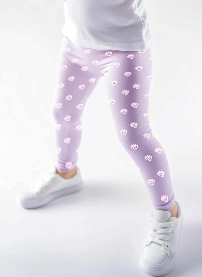 Nautinati Girls' Cotton All-over Print Leggings