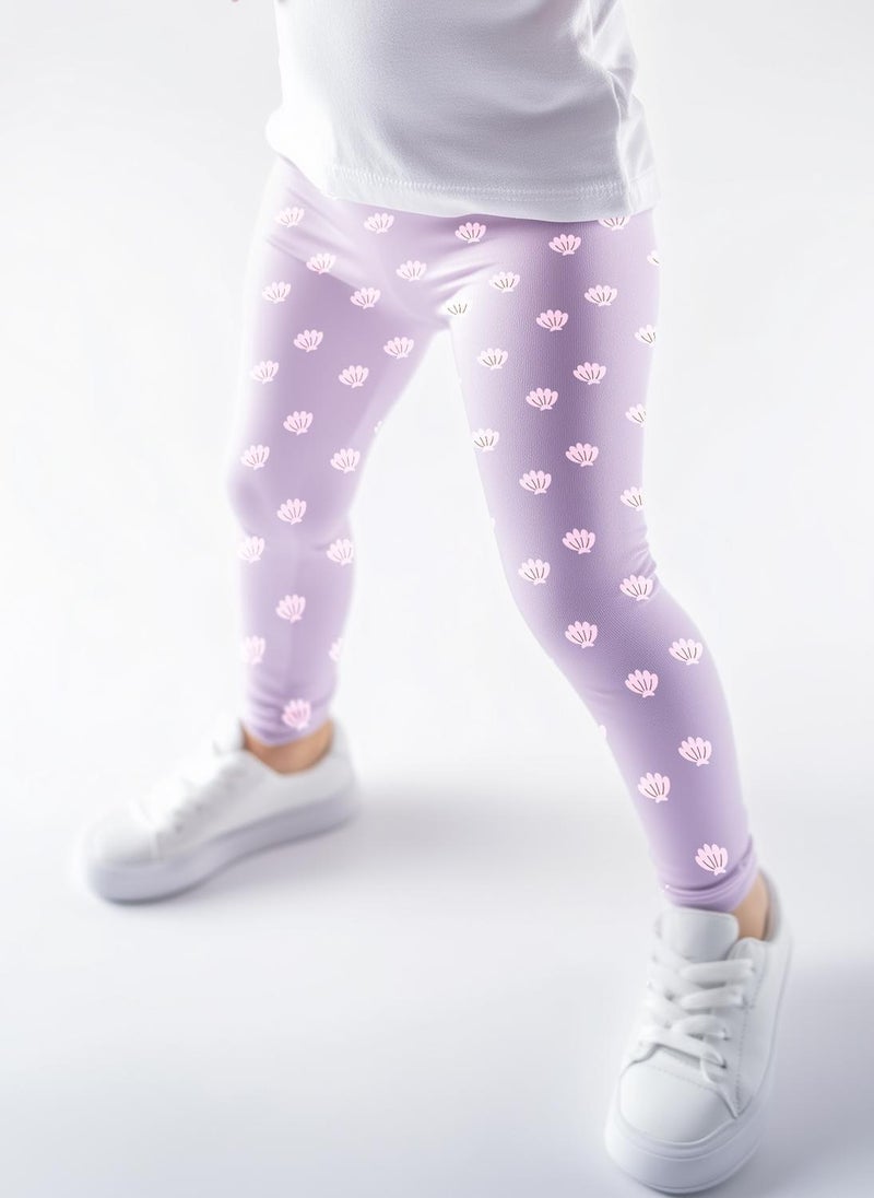 Nautinati Girls' Cotton All-over Print Leggings - Image 1