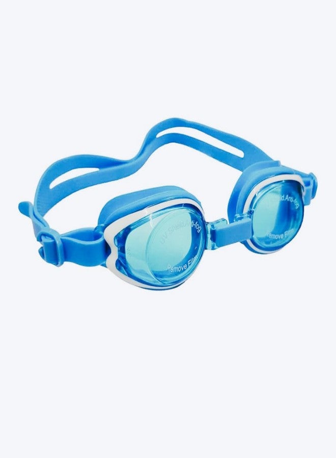 First Lens Junior Powered Swimming Goggles For Kids | AntiFog | Crystal Clear Vision | UV Protction - 007 - (-2.00 Power) - Blue Age (3 to 8) - Image 1