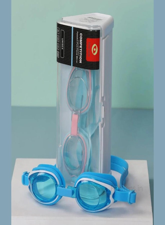 First Lens Junior Powered Swimming Goggles For Kids | AntiFog | Crystal Clear Vision | UV Protction - 007 - (-2.00 Power) - Blue Age (3 to 8) - Image 5