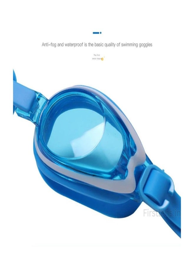 First Lens Junior Powered Swimming Goggles For Kids | AntiFog | Crystal Clear Vision | UV Protction - 007 - (-2.00 Power) - Blue Age (3 to 8) - Image 3