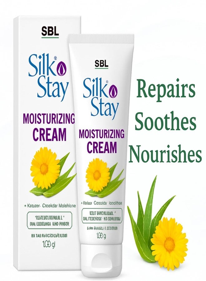 SBL Silk n Stay Moisturizing Cream with goodness of Calendula and Aloe Vera, Natural Herbal Formula for Normal to Oily Skin, 100g | HEALTHOFY - Image 2