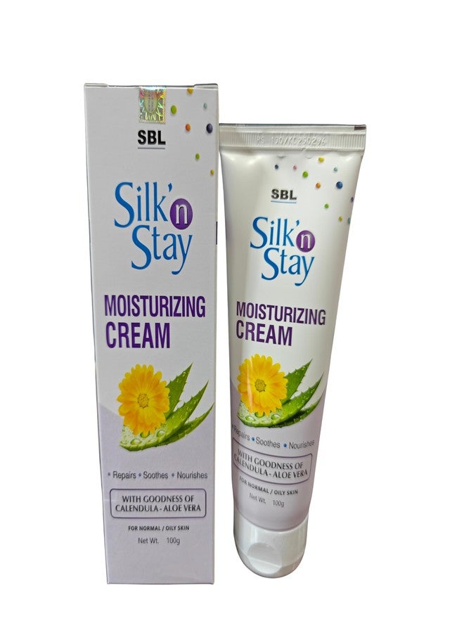 SBL Silk n Stay Moisturizing Cream with goodness of Calendula and Aloe Vera, Natural Herbal Formula for Normal to Oily Skin, 100g | HEALTHOFY - Image 1