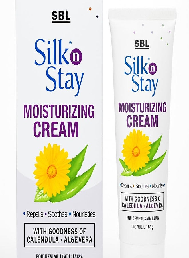SBL Silk n Stay Moisturizing Cream with goodness of Calendula and Aloe Vera, Natural Herbal Formula for Normal to Oily Skin, 100g | HEALTHOFY - Image 3