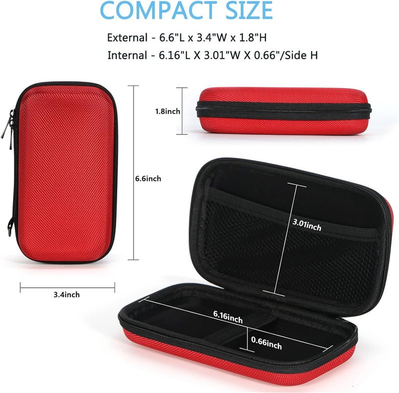 GLCON Hard Protective Travel Case, Electronic Organizer for Anker/Jackery/RAVPower Power Bank, Shockproof EVA Carrying Case for Cell Phones, Travel Gadgets for Cables, Car/GPS Accessories - Image 3