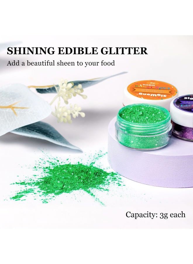 SigWong Edible Glitter Set, Sprinkles Edible Glitter for Drinks, 8 Colors Prism Powder Edible Glitter Dust for Wines, Beer, Cocktail, Strawberries, Cakes, Cupcakes, Chocolate - 3g/bottle - Image 4