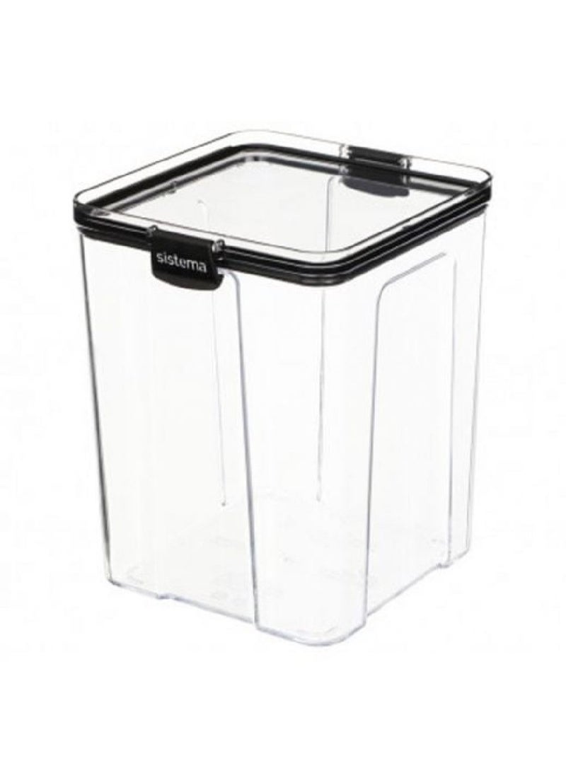 sistema - Tritan Ultra Square 2.75L, Stackable Container, Comes With Clear Finish, Durable And Shatter Proof Is Dishwasher Safe And Bpa Free - Image 1